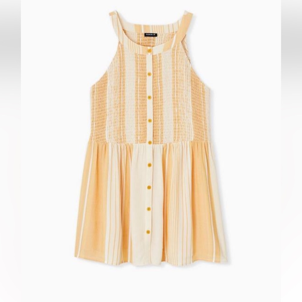 Babydoll Rayon Crepe Smocked Tank